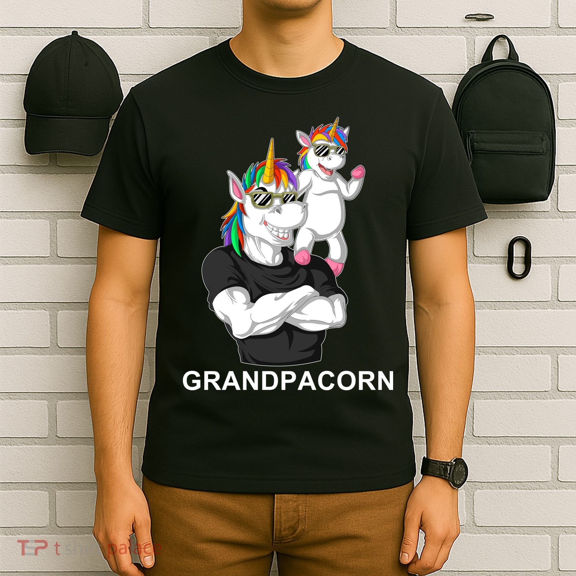 Grandpacorn Grandpa Unicorn T-Shirt