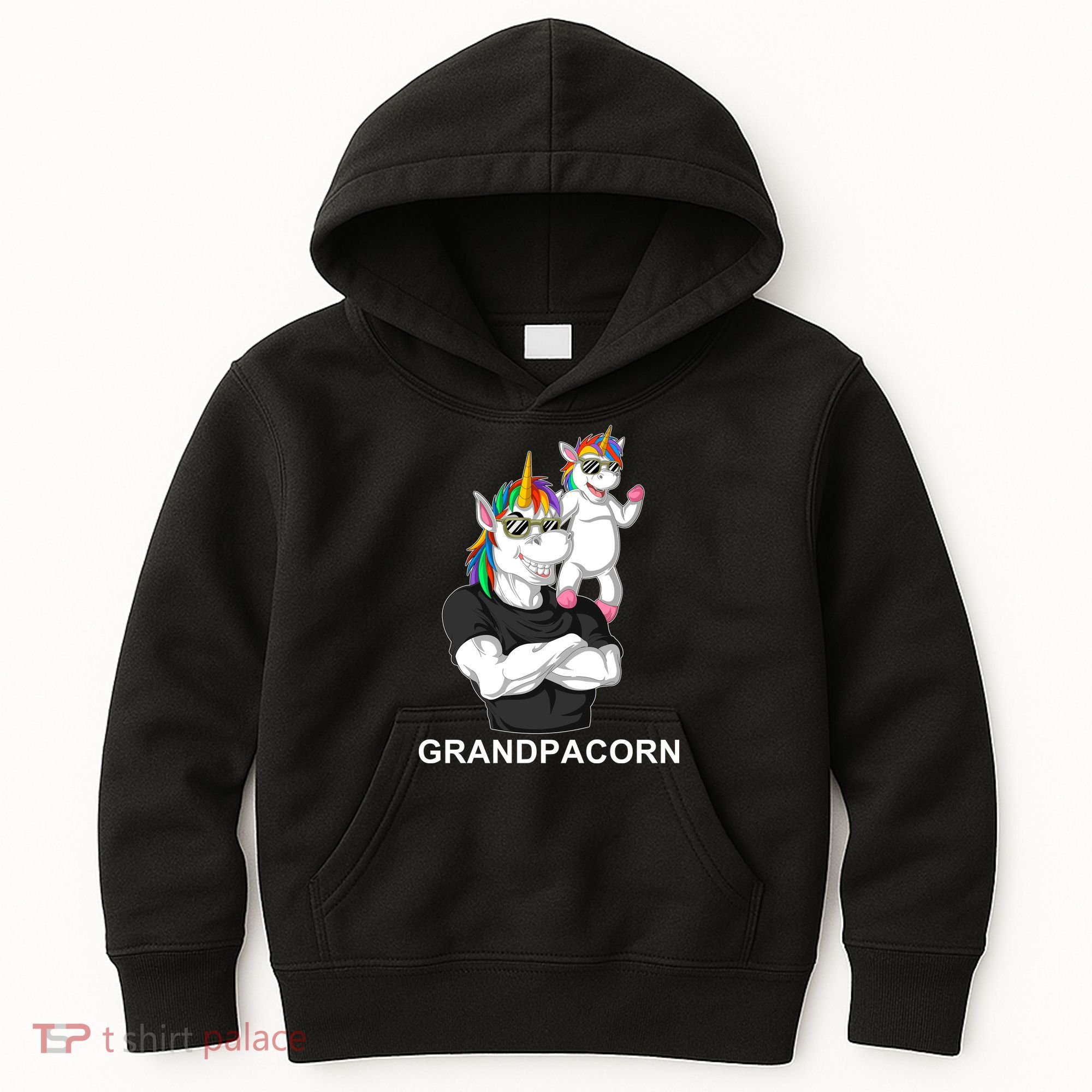Grandpacorn Grandpa Unicorn Kids Hoodie