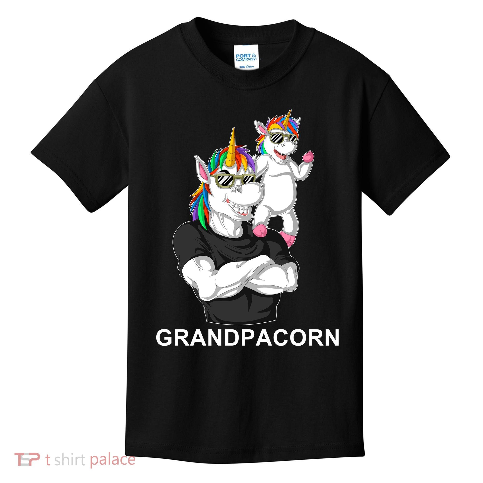 Grandpacorn Grandpa Unicorn Kids T-Shirt