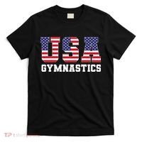 Gymnast Gymnastics Usa American Flag 4th Of July T-Shirt thumb 0