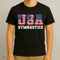 Gymnast Gymnastics Usa American Flag 4th Of July T-Shirt thumb 3