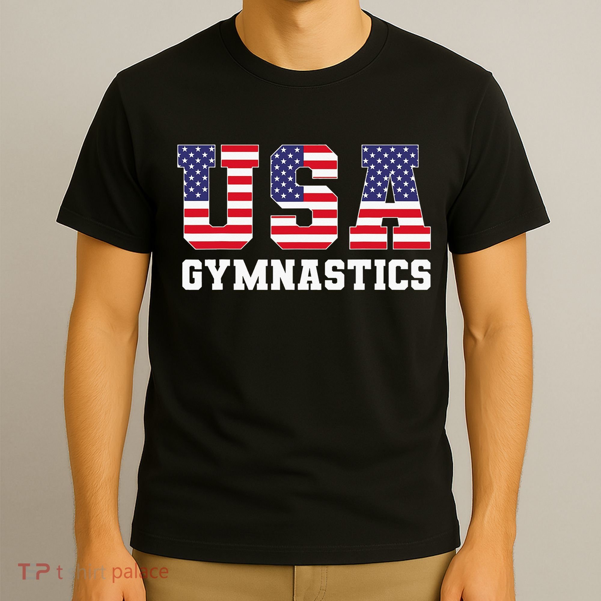 Gymnast Gymnastics Usa American Flag 4th Of July T-Shirt