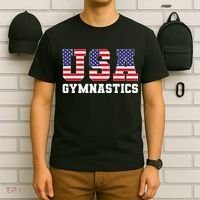 Gymnast Gymnastics Usa American Flag 4th Of July T-Shirt thumb 6