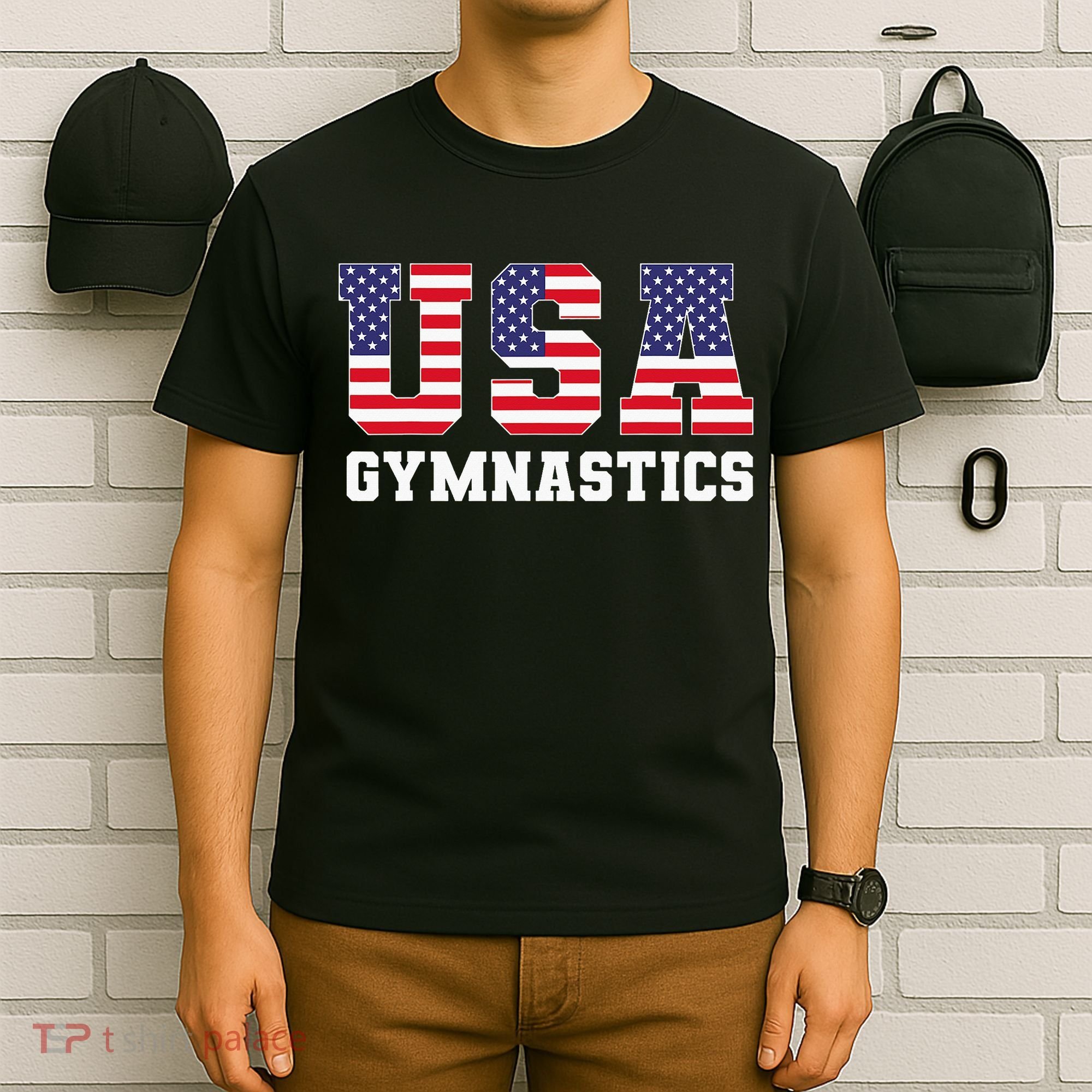 Gymnast Gymnastics Usa American Flag 4th Of July T-Shirt