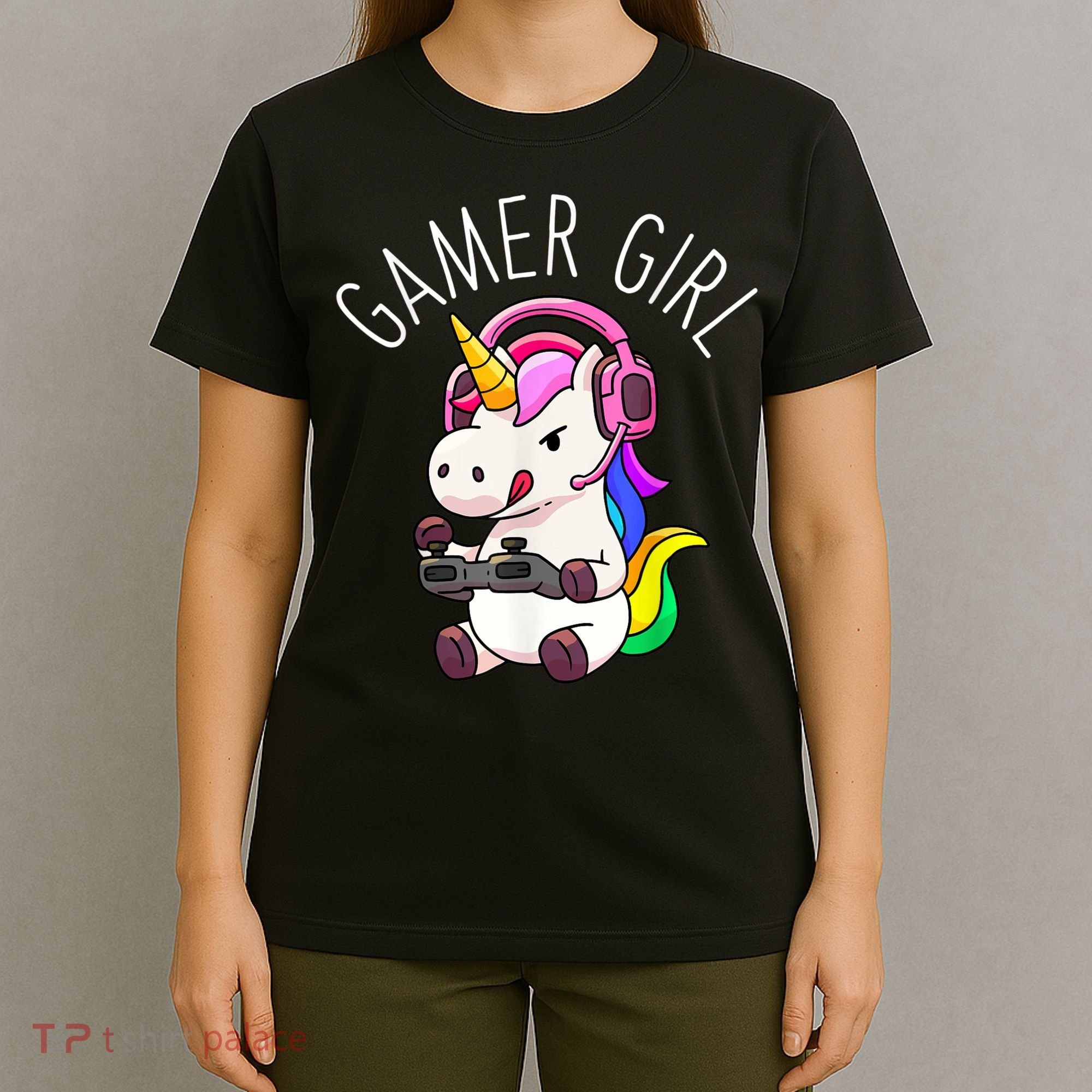 Gamer Girl Unicorn Gaming Cute Video Game Gift T-Shirt