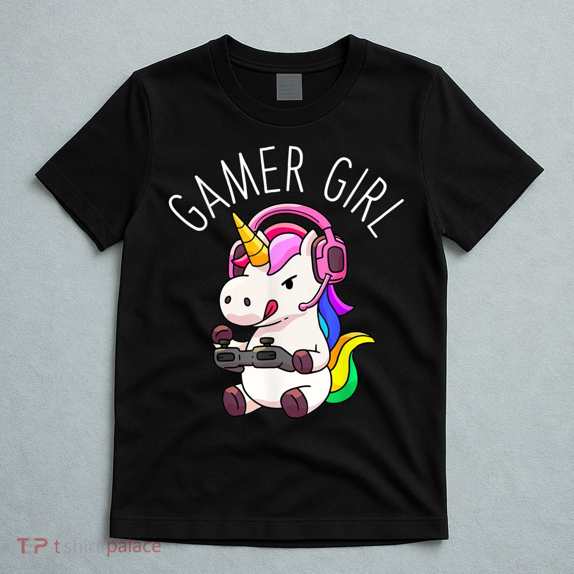 Gamer Girl Unicorn Gaming Cute Video Game Gift T-Shirt