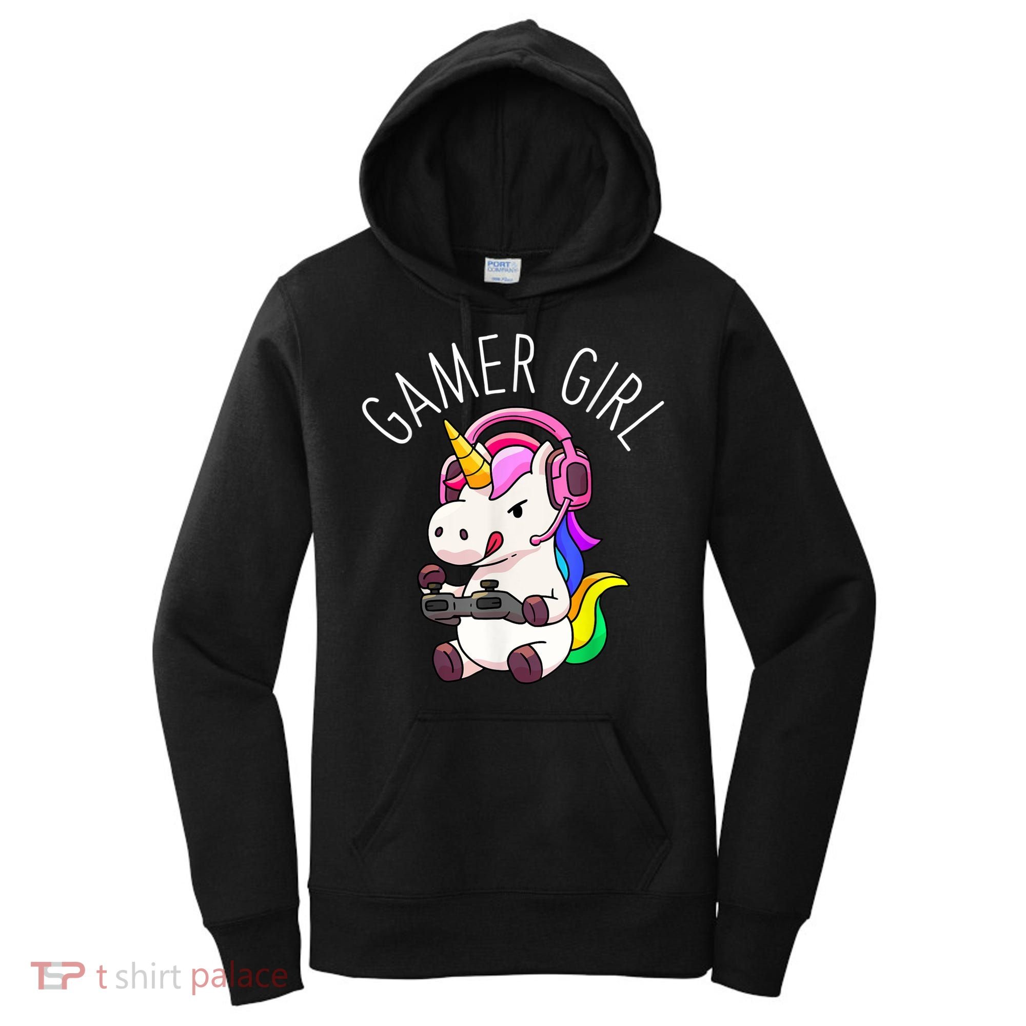 Gamer Girl Unicorn Gaming Cute Video Game Gift Women's Hoodie