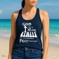 God Gave Us Music That We Might Pray Without Words Women's Tank Top thumb 2
