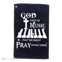 God Gave Us Music That We Might Pray Without Words Golf Towel thumb 0