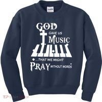 God Gave Us Music That We Might Pray Without Words Kids Sweatshirt thumb 0