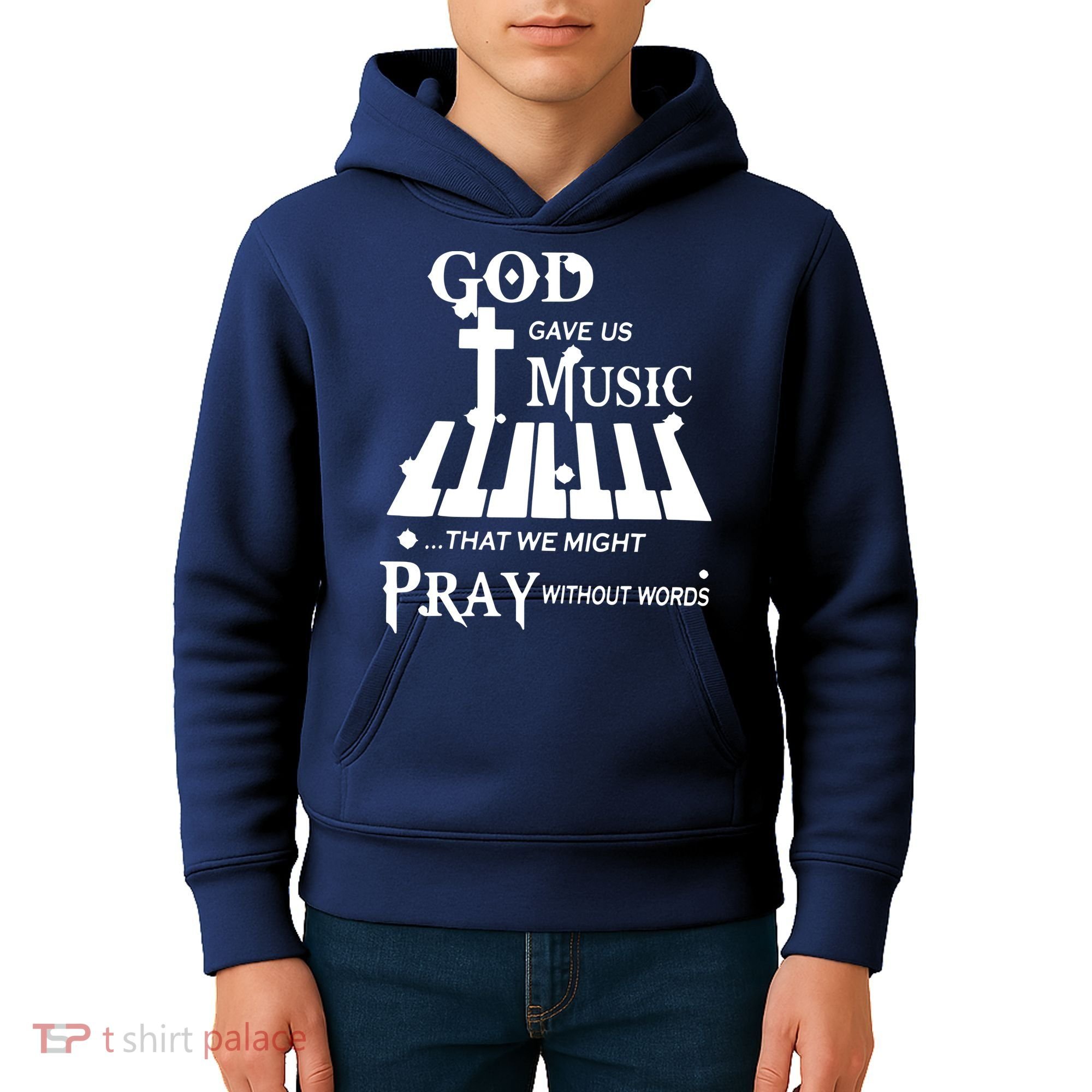 God Gave Us Music That We Might Pray Without Words Kids Hoodie