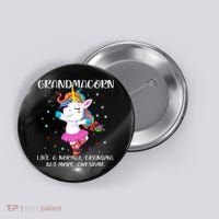 Grandmacorn Grandma Unicorn Button thumb 0