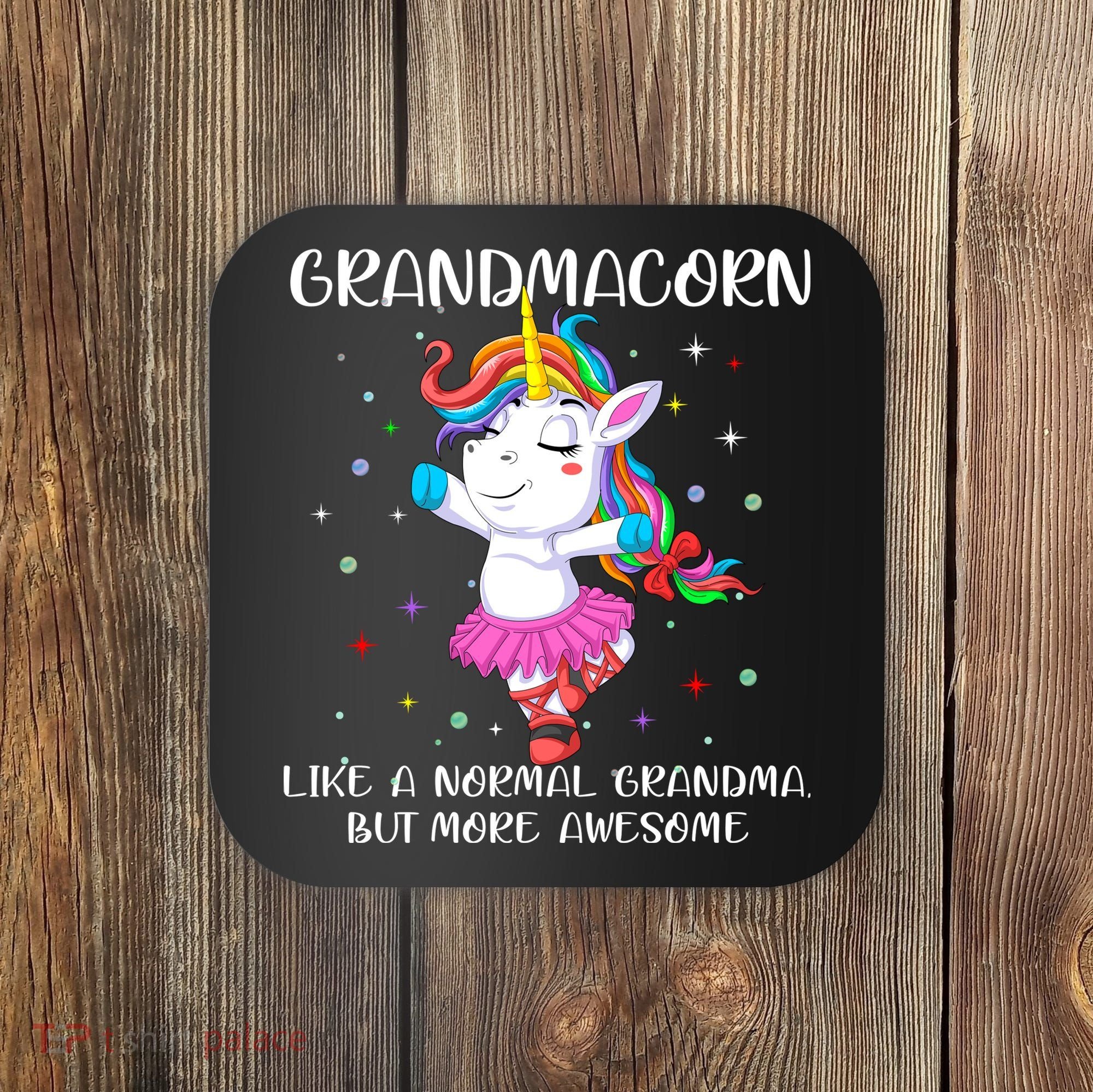 Grandmacorn Grandma Unicorn Coaster