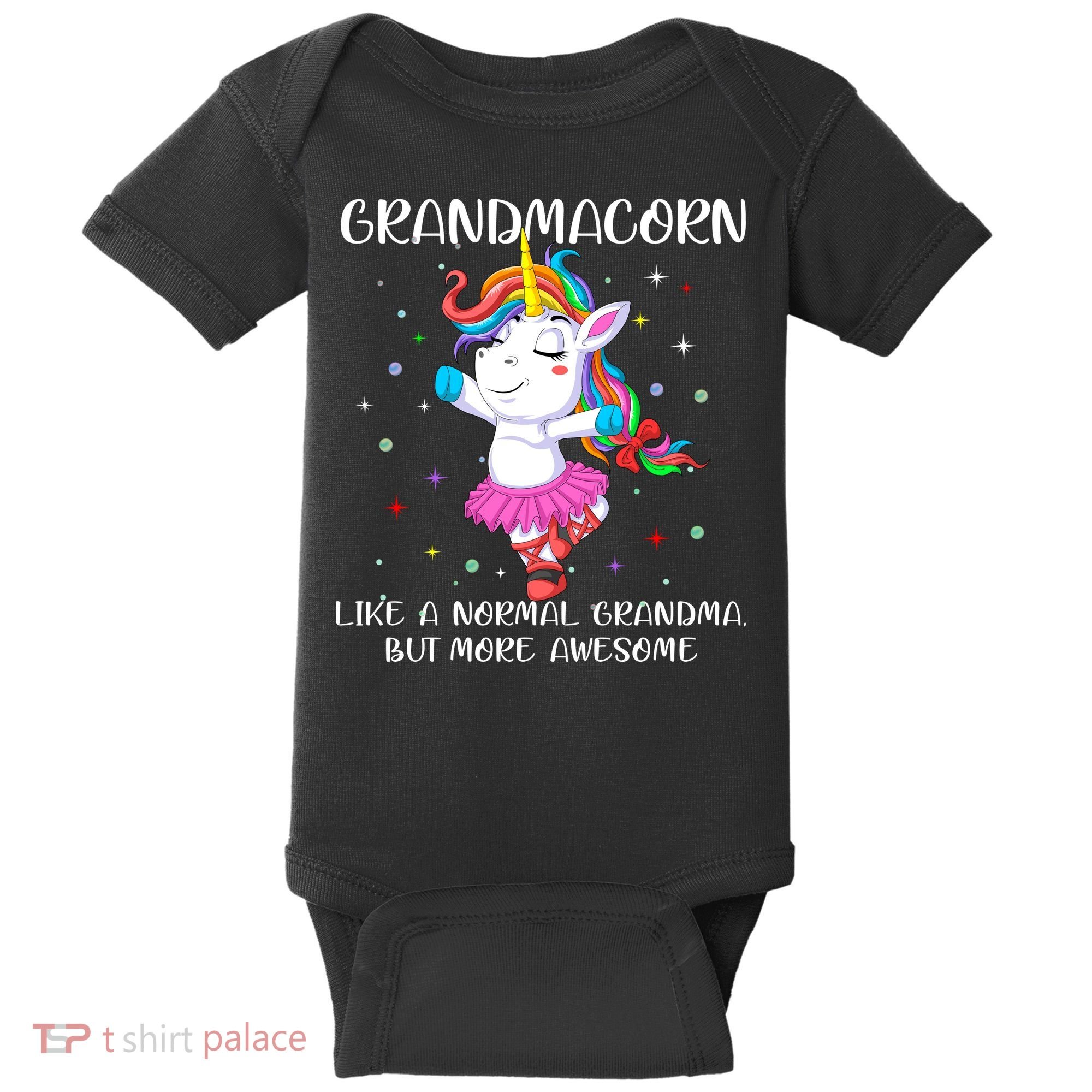 Grandmacorn Grandma Unicorn Baby Bodysuit