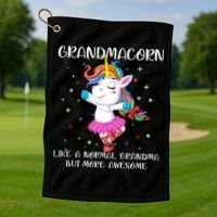 Grandmacorn Grandma Unicorn Golf Towel thumb 1