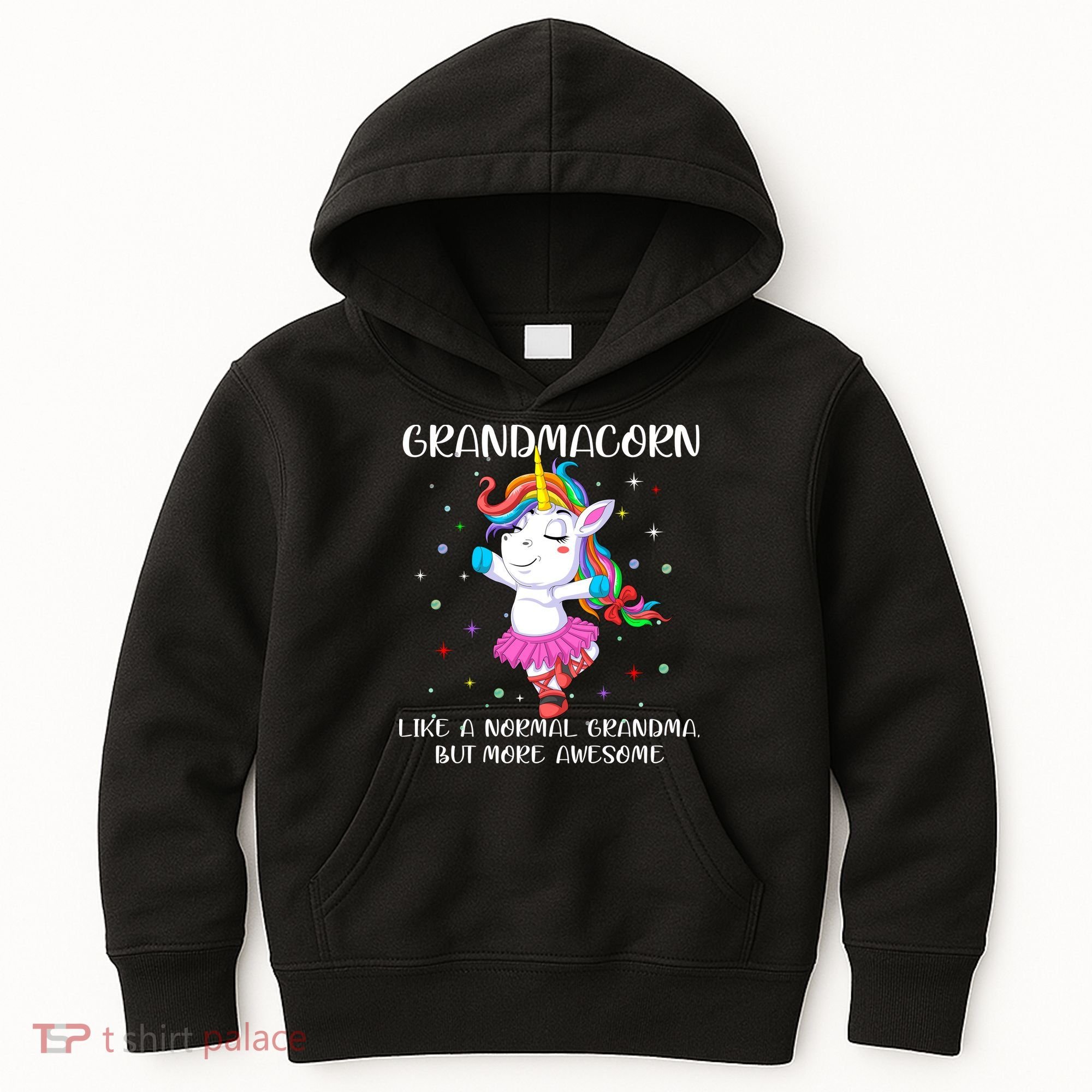 Grandmacorn Grandma Unicorn Kids Hoodie