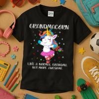 Grandmacorn Grandma Unicorn Kids T-Shirt thumb 3