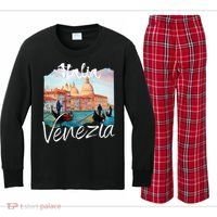 Great Gift Venice Souvenir Venice Italy Kids Long Sleeve Plaid Pajama Set thumb 0