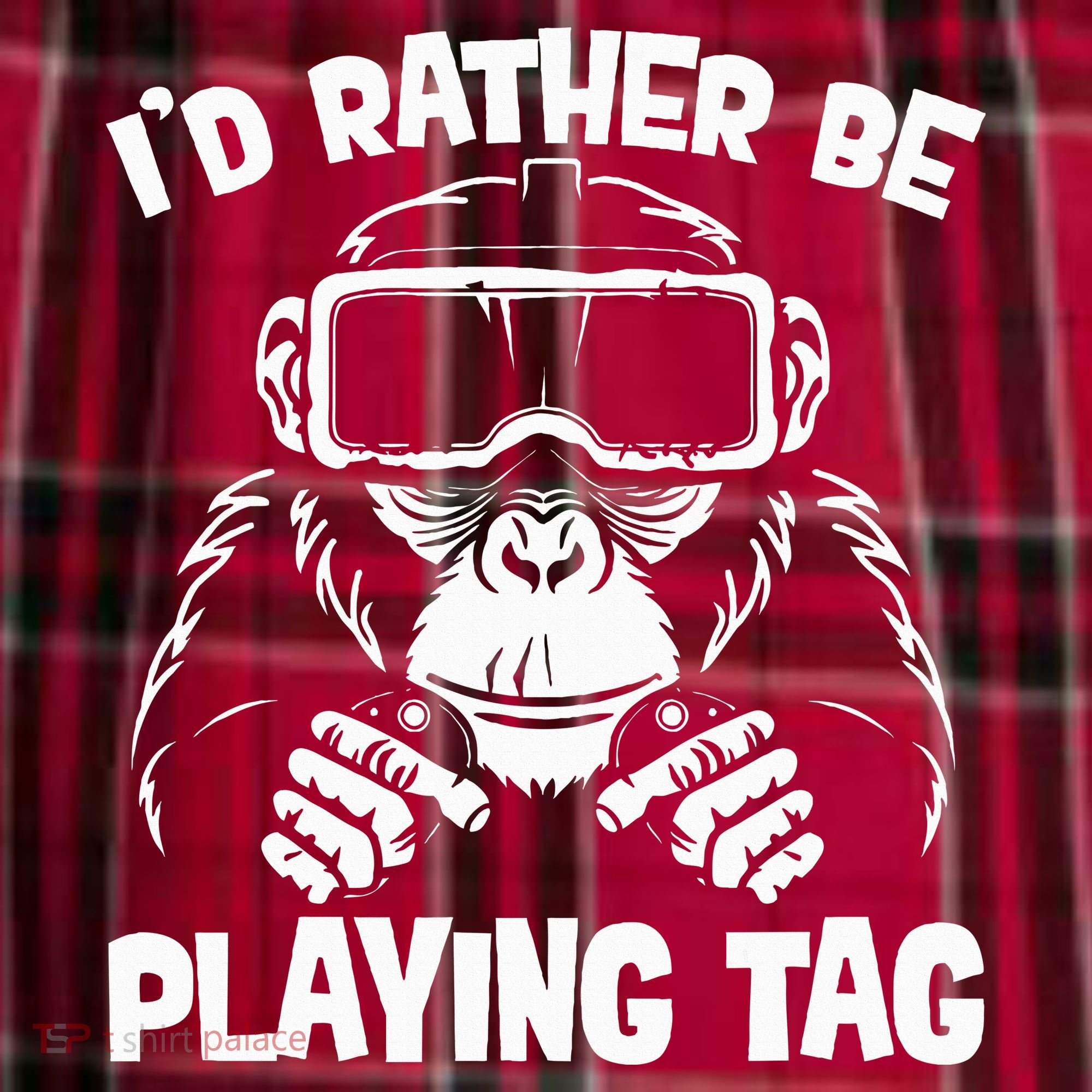 Gorilla Gaming Vr Gamer Women's Flannel Plaid Pajama Pants