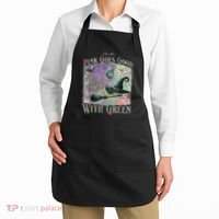 Goes Good With Green Funny Halloween Witch Apron thumb 2
