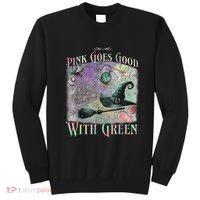Goes Good With Green Funny Halloween Witch Sweatshirt thumb 0