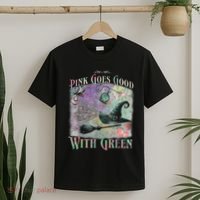 Goes Good With Green Funny Halloween Witch T-Shirt thumb 2