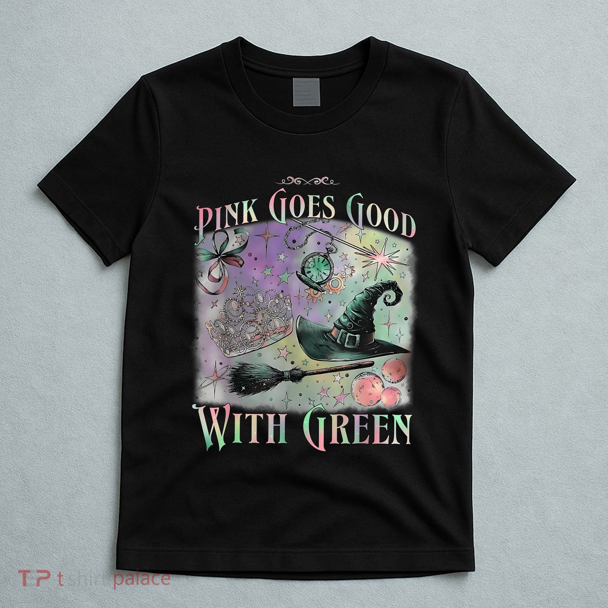 Goes Good With Green Funny Halloween Witch T-Shirt