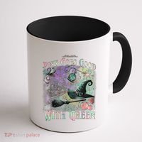 Goes Good With Green Funny Halloween Witch Coffee Mug thumb 1