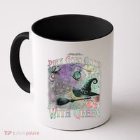 Goes Good With Green Funny Halloween Witch Coffee Mug thumb 0