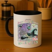 Goes Good With Green Funny Halloween Witch Coffee Mug thumb 4