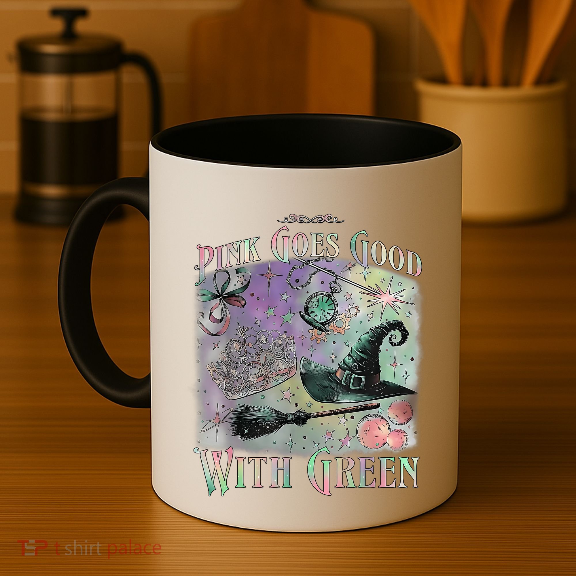 Goes Good With Green Funny Halloween Witch Coffee Mug