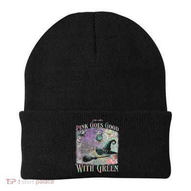 Goes Good With Green Funny Halloween Witch Beanie