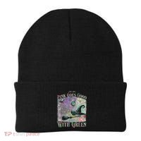 Goes Good With Green Funny Halloween Witch Beanie thumb 0