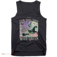 Goes Good With Green Funny Halloween Witch Tank Top thumb 0