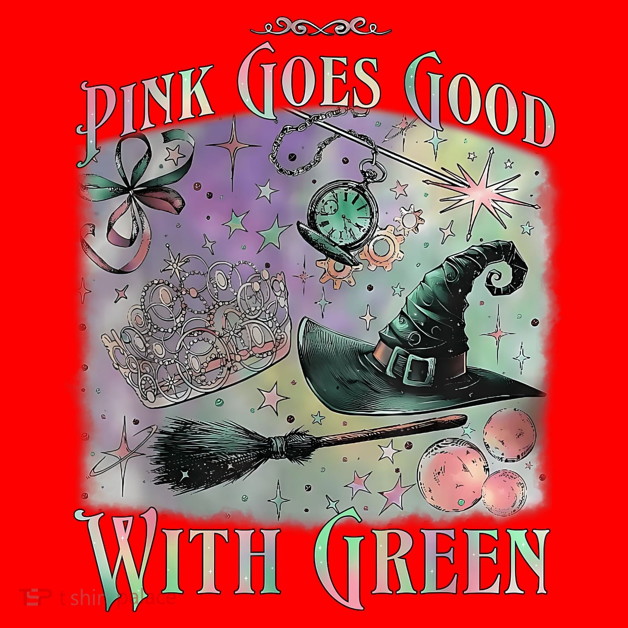 Goes Good With Green Funny Halloween Witch Santa Hat