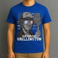 George Grillington Washington 4th Of July Usa Bbq Great Gift T-Shirt thumb 3