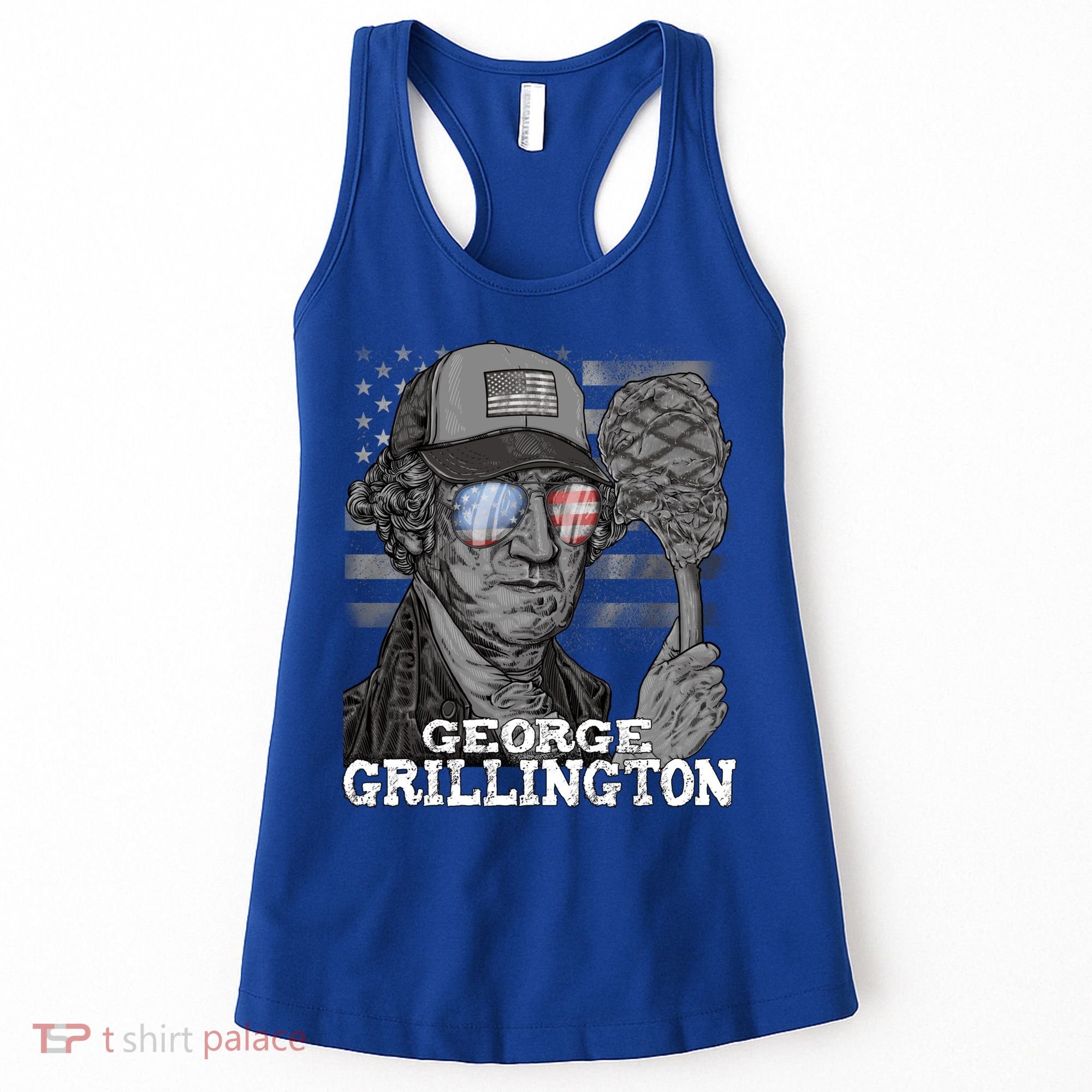 George Grillington Washington 4th Of July Usa Bbq Great Gift Women's Tank Top
