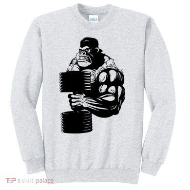 Gorilla Gym Weight Lifting Workout Training Sweatshirt