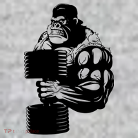 Gorilla Gym Weight Lifting Workout Training Sweatshirt thumb 2