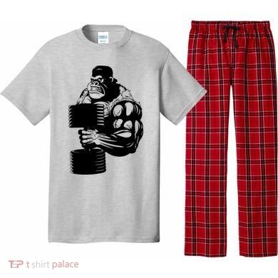Gorilla Gym Weight Lifting Workout Training Pajama Set