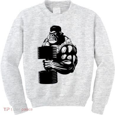 Gorilla Gym Weight Lifting Workout Training Kids Sweatshirt