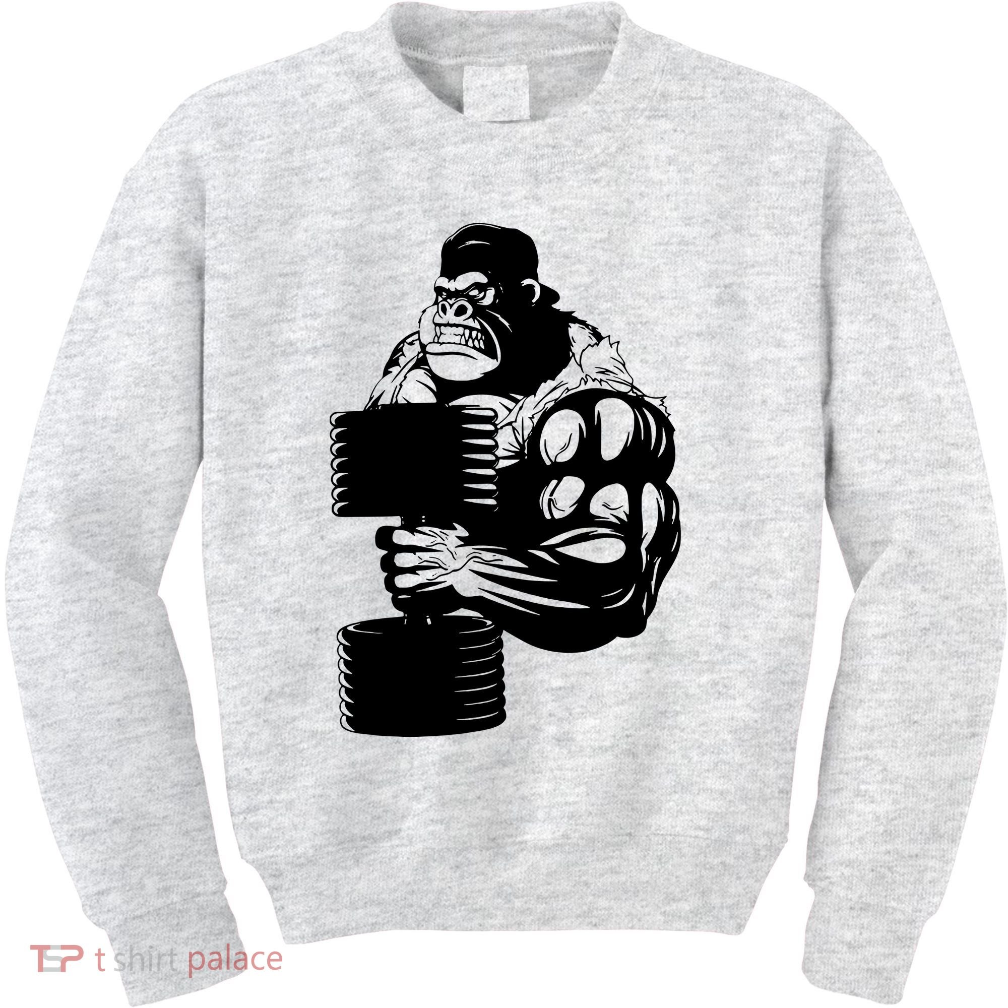 Gorilla Gym Weight Lifting Workout Training Kids Sweatshirt