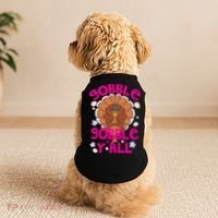 Gobble Gobble Yall Cute Turkey Funny Thanksgiving Gift Doggie Tank thumb 2
