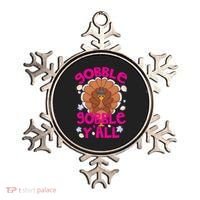 Gobble Gobble Yall Cute Turkey Funny Thanksgiving Gift Ornament thumb 0