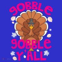 Gobble Gobble Yall Cute Turkey Funny Thanksgiving Gift Sweatshirt thumb 3