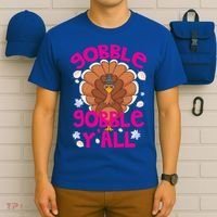 Gobble Gobble Yall Cute Turkey Funny Thanksgiving Gift T-Shirt thumb 6