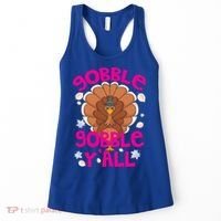 Gobble Gobble Yall Cute Turkey Funny Thanksgiving Gift Women's Tank Top thumb 0