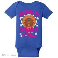 Gobble Gobble Yall Cute Turkey Funny Thanksgiving Gift Baby Bodysuit thumb 0