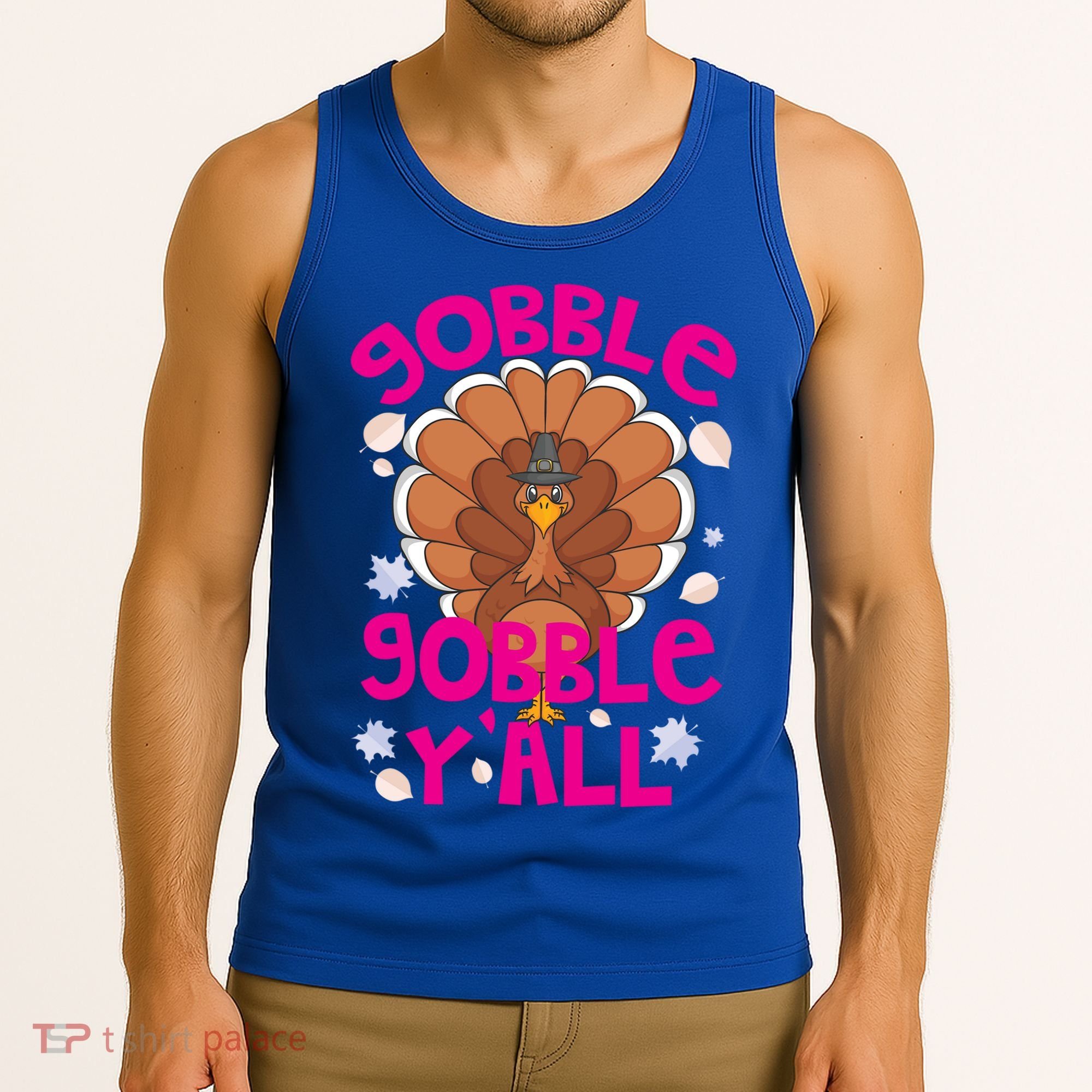 Gobble Gobble Yall Cute Turkey Funny Thanksgiving Gift Tank Top