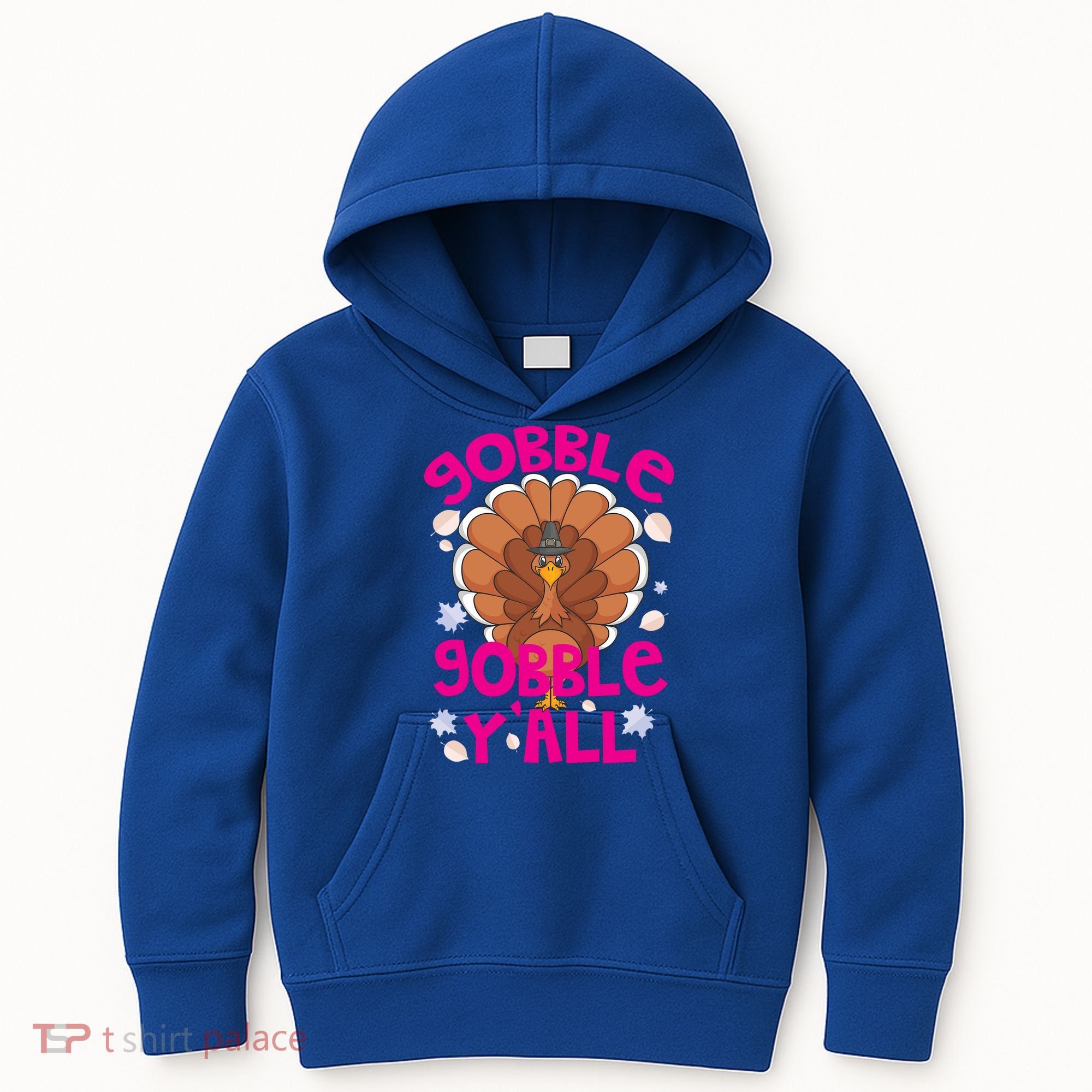 Gobble Gobble Yall Cute Turkey Funny Thanksgiving Gift Kids Hoodie